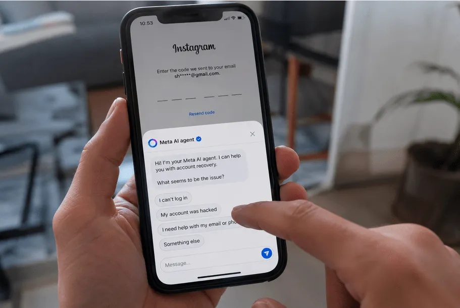 Ilustrasi serangan AI terhadap akun Instagram